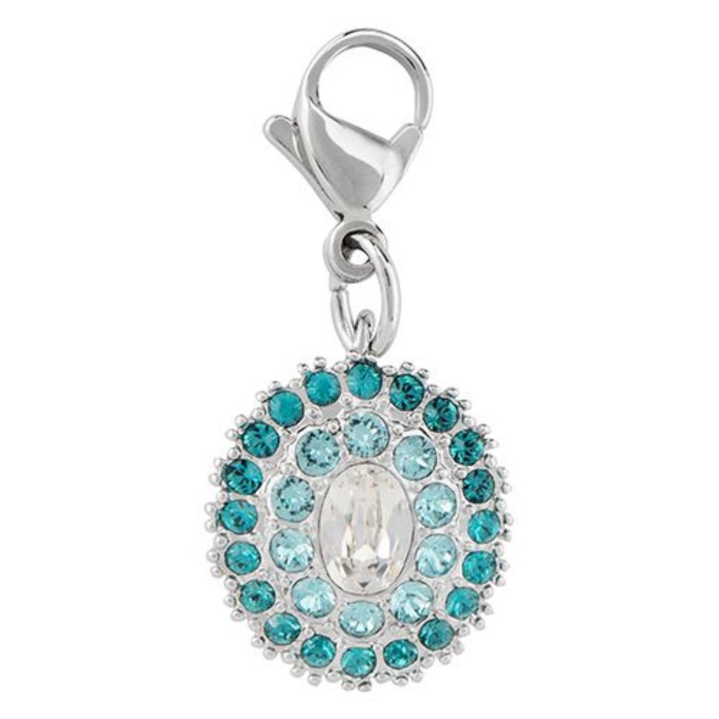 Aqua Vintage Dangle With Swarovski Crystals 18$